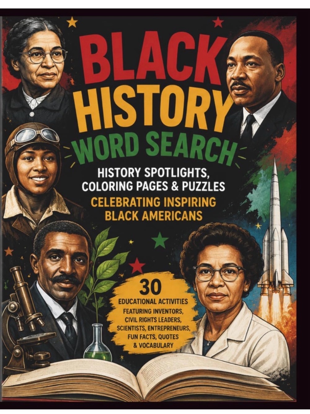 NEW Black History Word Search: History Spotlights, Coloring Pages & Puzzles
